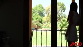 Glamorous blonde Bibi Noel gets a dick in the ass before great blowjob