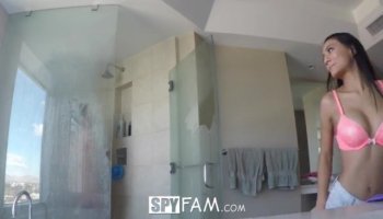 Busty Latina mom loadd with fat cock anally